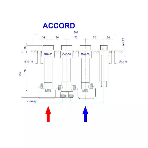 Смеситель на борт ванны Royal Bath  Accord, изображение 4