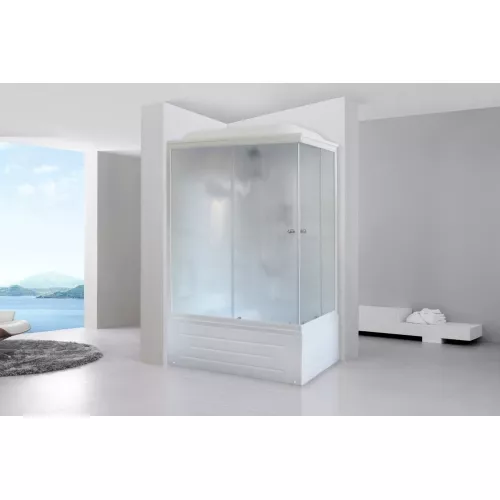Душевая кабина Royal Bath  RB 8100BP1/2  M/T 100*80 L/R, Цвет задней стенки: Белый, Исполнение полотна двери: матовое, Зона релакса: Без гидромассажа, Исполнение задней стенки: акрил , Ориентация: левая, Толщина полотна двери, мм: 4, изображение 2