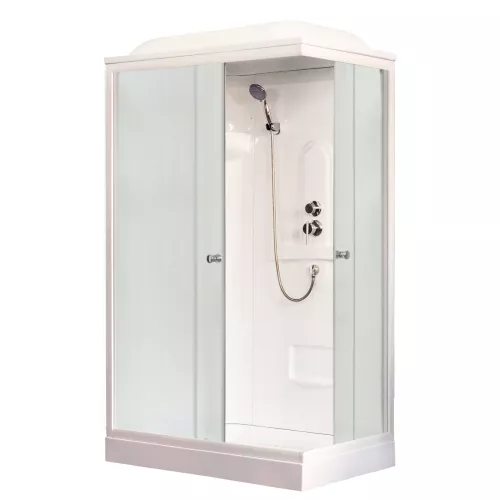 Душевая кабина Royal Bath  RB 8120HP1/P2 M/T  120*80, Цвет профиля: Белый, Цвет задней стенки: Белый, Встроенное сидение: нет, Исполнение полотна двери: матовое, Зона релакса: Без гидромассажа, Исполнение задней стенки: акрил, Ориентация: левая, Толщина полотна двери, мм: 4