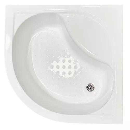 Душевой угол Royal Bath RB BK четверть круга, Цвет стекла: прозрачное, Цвет профиля: Белый, Выбрать размер: 90x90, изображение 4