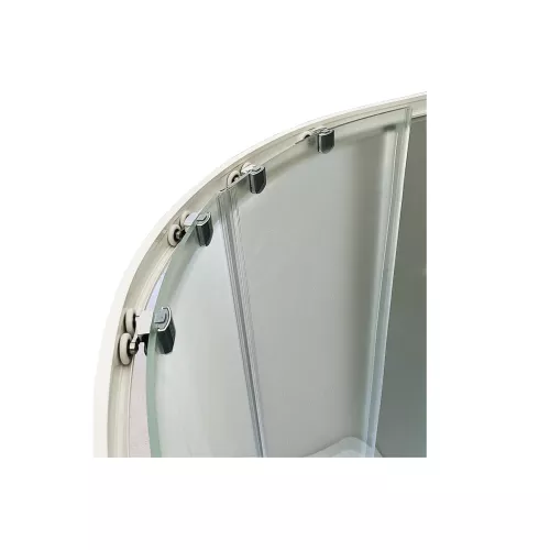 Душевой угол Royal Bath RB 8120BK ассиметричный, Цвет стекла: матовое, Цвет профиля: Белый, Ориентация: правая, изображение 4