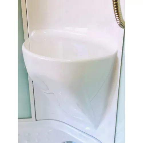 Душевая кабина Royal Bath  RB 80HP6/80HP7-WC/WT-CH  80*80, Цвет задней стенки: Белый, Исполнение полотна двери: рифленое, Зона релакса: Без гидромассажа, изображение 3