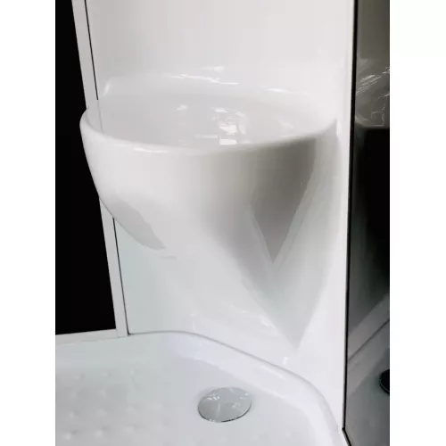 Душевая кабина Royal Bath  RB 90HK6 90HK7-BT-CH  90х90, Цвет задней стенки: Черный, Исполнение полотна двери: прозрачное, Зона релакса: Без гидромассажа, Исполнение задней стенки: стекло, изображение 4