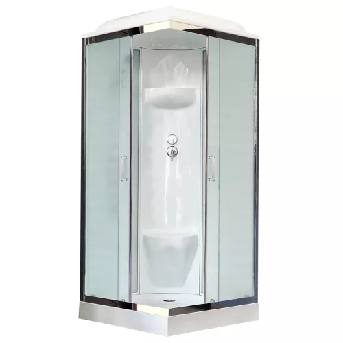 Душевая кабина Royal Bath  RB 80HP6/80HP7-WC/WT-CH  80*80, Цвет задней стенки: Белый, Исполнение полотна двери: рифленое, Зона релакса: Без гидромассажа