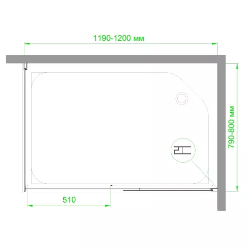 Душевое ограждение Royal Bath  RB L/R 80*120, Цвет стекла: прозрачное, Ориентация: правая, изображение 5