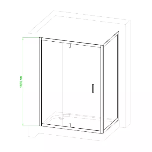 Душевой уголок Royal Bath RB HV прямоугольный, Выбрать размер: 140x80, изображение 4