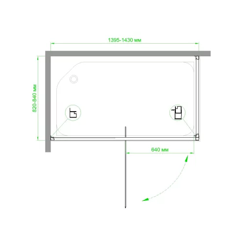 Душевой уголок Royal Bath RB HV прямоугольный, Выбрать размер: 140x80, изображение 5
