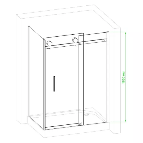 Душевое ограждение Royal Bath  RB L/R 80*120, Цвет стекла: прозрачное, Ориентация: правая, изображение 6