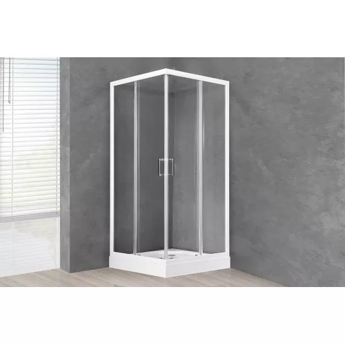 Душевой уголок Royal Bath RB HPD RB HP квадратный, Цвет стекла: прозрачное, Высота поддона: Низкий, Цвет профиля: Белый, Выбрать размер: 90x90, изображение 2