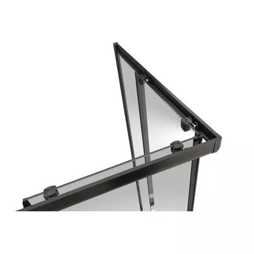 Душевой угол Royal Bath RB 8100BP/RB8120BP прямоугольный, Цвет стекла: прозрачное, Цвет профиля: Черный, Выбрать размер: 120x80, Ориентация: правая, изображение 2
