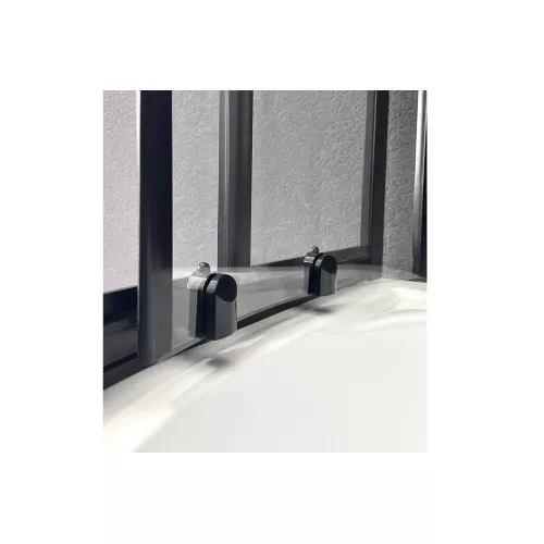 Душевой уголок Royal Bath RB HKD RB HK четверть круга, Высота поддона: Низкий, Цвет профиля: Черный, Выбрать размер: 90x90, Цвет стекла: прозрачное, изображение 3