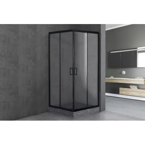 Душевой уголок Royal Bath RB HPD RB HP прямоугольный, Цвет стекла: прозрачное, Высота поддона: Приобретается отдельно, Цвет профиля: Черный, Выбрать размер: 90x80, Ориентация: универсальная, изображение 2