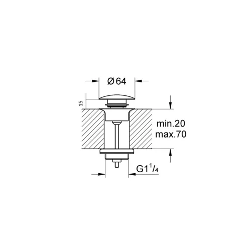 Bronze De Luxe Донный клапан 008CC, Выбрать цвет: Хром, изображение 4