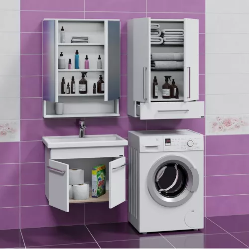 Тумба для умывальника СанТа Вегас подвесная, Выбрать размер: 70, изображение 4