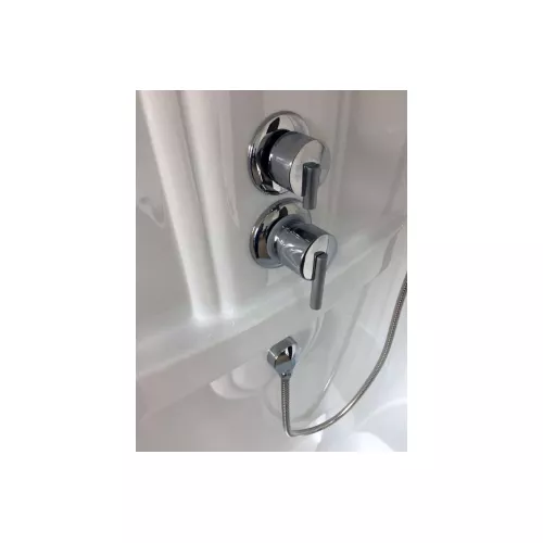 Душевая кабина Royal Bath  RB 8100BP1/2  M/T 100*80 L/R, Цвет задней стенки: Белый, Исполнение полотна двери: матовое, Зона релакса: Без гидромассажа, Исполнение задней стенки: акрил , Ориентация: левая, Толщина полотна двери, мм: 4, изображение 4