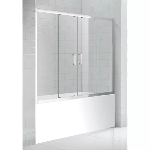 Раздвижная шторка на ванну Gemy New Rockcoco 160х140, изображение 2