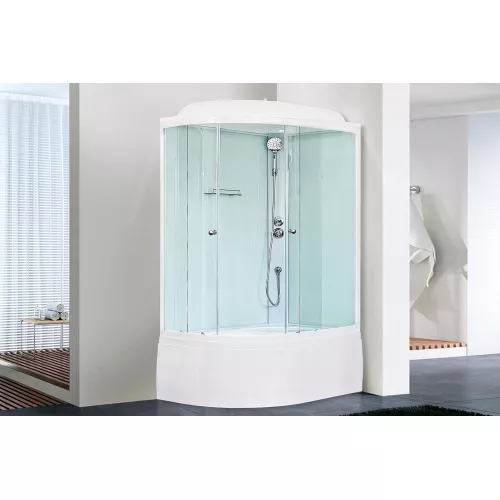 Душевая кабина Royal Bath RB8120BK5, Цвет задней стенки: Белый, Исполнение полотна двери: прозрачное, Ориентация: правая, изображение 2