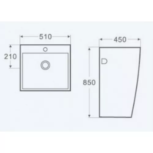 Раковина напольная WeltWasser SK  GELBACH 007 GL-WT, изображение 2