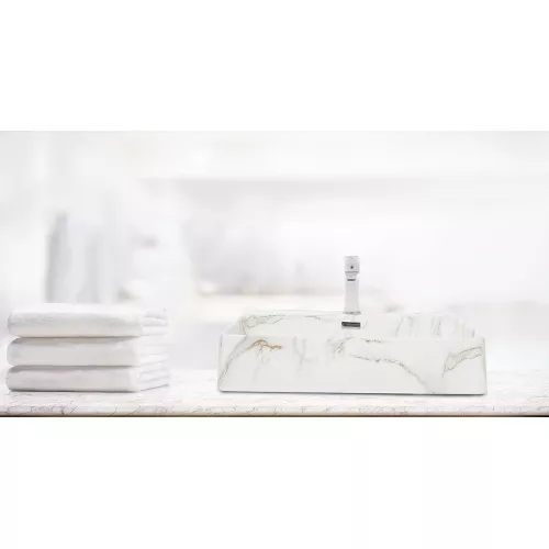 Раковина накладная WeltWasser SK ELBACH 2173 M845, Выбрать цвет: Мрамор белая с серым, изображение 2