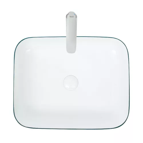 Раковина подвесная WeltWasser ELBACH 2195, Выбрать цвет: Матовая темно-зеленая белая, изображение 3