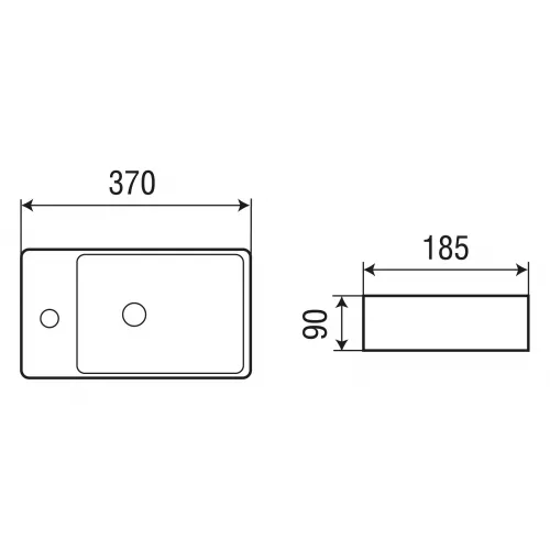 Раковина подвесная WeltWasser SK AISBACH 5092 MW L, Ориентация: левая, изображение 3