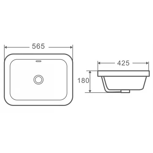 Раковина врезная WeltWasser SK DEILBACH 6040, изображение 4