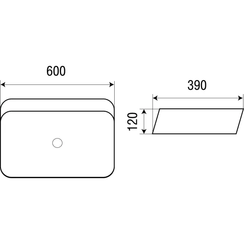 Раковина подвесная WeltWasser ELBACH 22434, Выбрать размер: 600x390x120, изображение 2