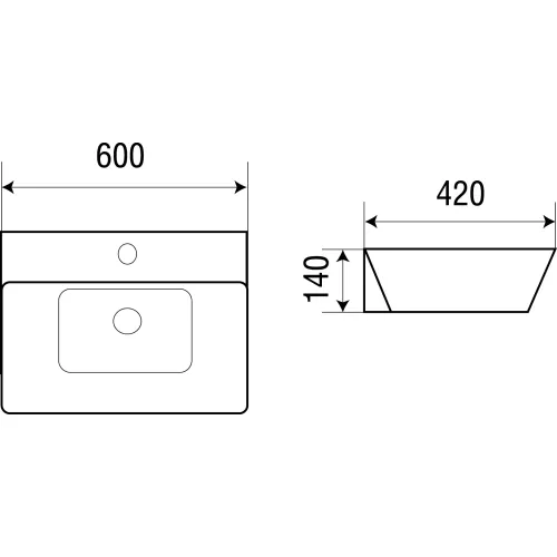 Раковина подвесная WeltWasser ELBACH 2253, изображение 2