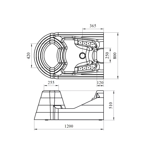 Ванна акриловая для омовения RADOMIR ВУДУ 120х80, изображение 6