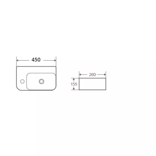 Раковина подвесная WeltWasser AISBACH 5117 L, Ориентация: левая, изображение 2