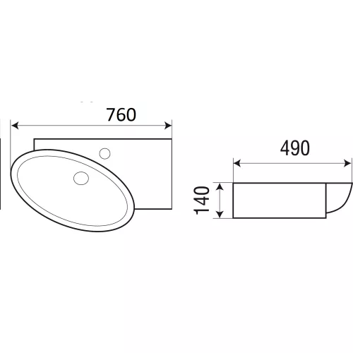 Раковина подвесная WeltWasser AISBACH 5093, Ориентация: правая, изображение 2