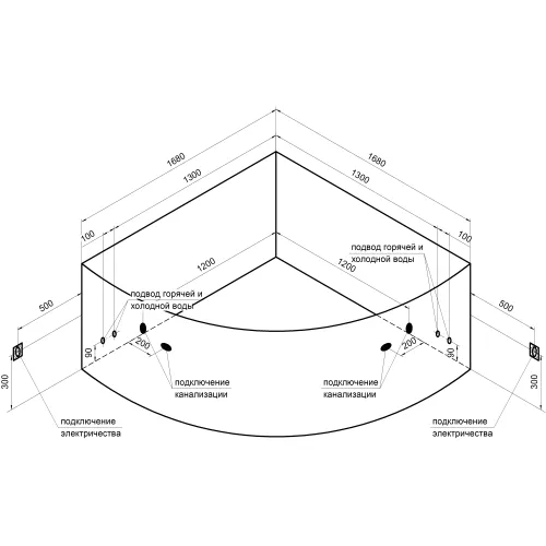 Ванна акриловая Radomir Филадельфия 168х168, изображение 17