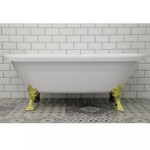 Ванна акриловая  RADOMIR Леонесса на ножках Лилия золото 175х80, Выбрать цвет: Золото, изображение 7