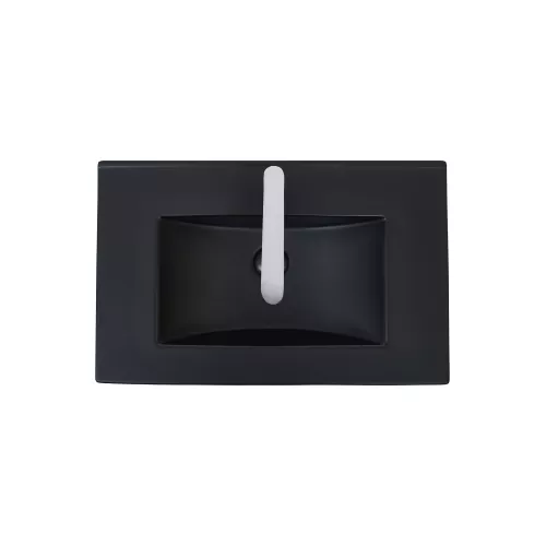 Раковина врезная WeltWasser SK DEILBACH 7506, Выбрать цвет: Матовая черная, Выбрать размер: 600х470х180, изображение 3