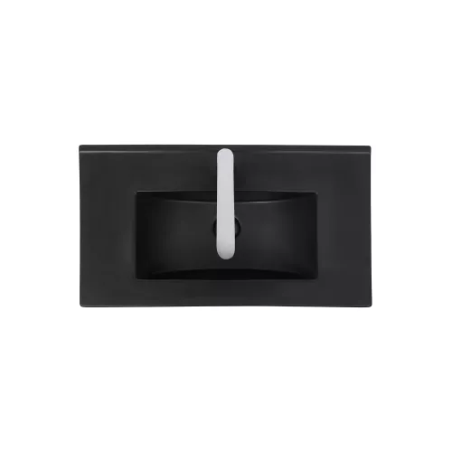 Раковина врезная WeltWasser SK DEILBACH 7517, Выбрать цвет: Матовая черная, Выбрать размер: 610х395х175, изображение 2