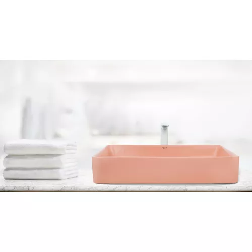 Раковина накладная WeltWasser SK ELBACH 2174 MP, Выбрать цвет: Матовая розовая, изображение 2