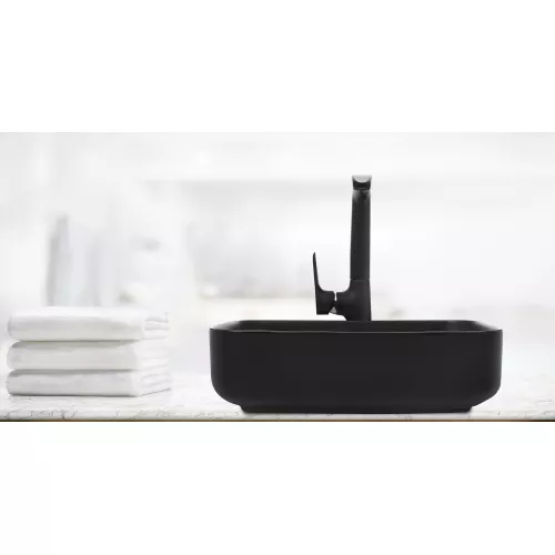 Раковина подвесная WeltWasser ELBACH 2195, Выбрать цвет: Матовая черная, изображение 2