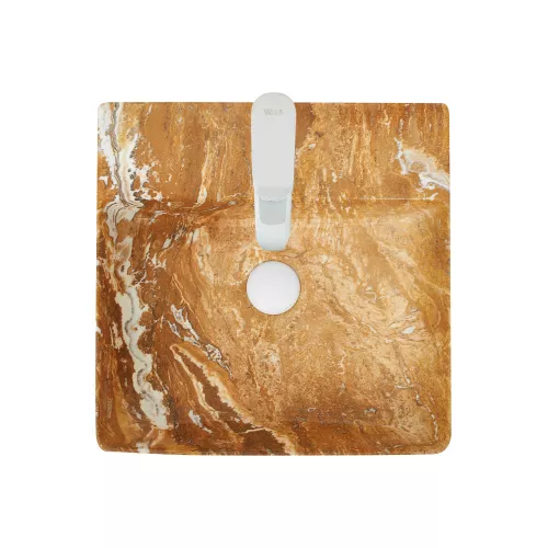 Раковина накладная WeltWasser SK ELBACH 2177 M846, Выбрать цвет: Мрамор черная с белым, изображение 3