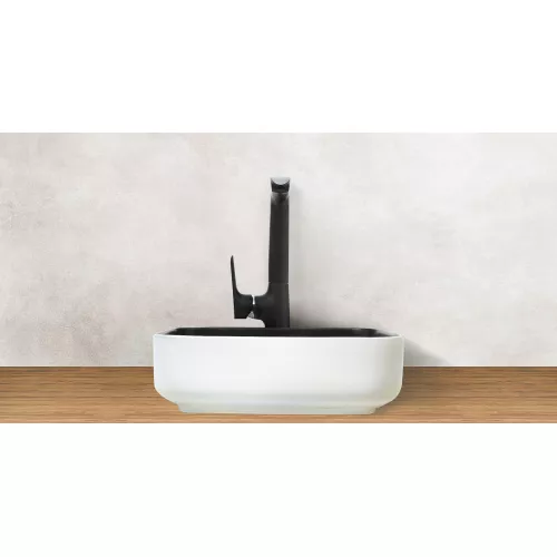 Раковина подвесная WeltWasser ELBACH 2195, Выбрать цвет: Белая черная, изображение 2