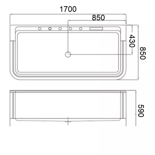 Ванна акриловая гидромассажная WeltWasser HB KELLER, Выбрать размер: 170*85*58, изображение 2