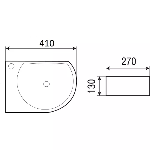 Раковина подвесная WeltWasser AISBACH 5014L, Ориентация: левая, изображение 2