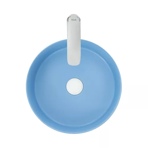 Раковина накладная WeltWasser SK ELBACH 3134, Выбрать цвет: Матовая голубая, изображение 3