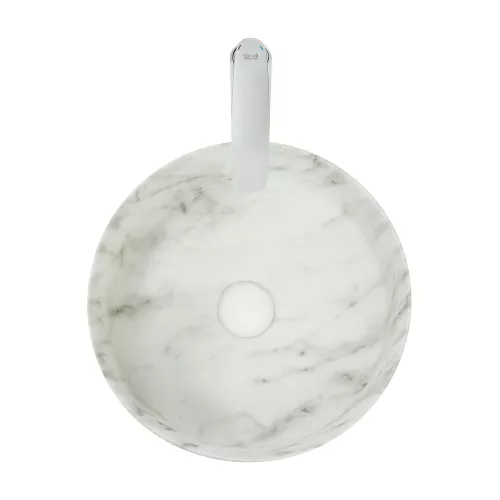 Раковина накладная WeltWasser SK ELBACH 3134, Выбрать цвет: Мрамор белая с серым, изображение 3