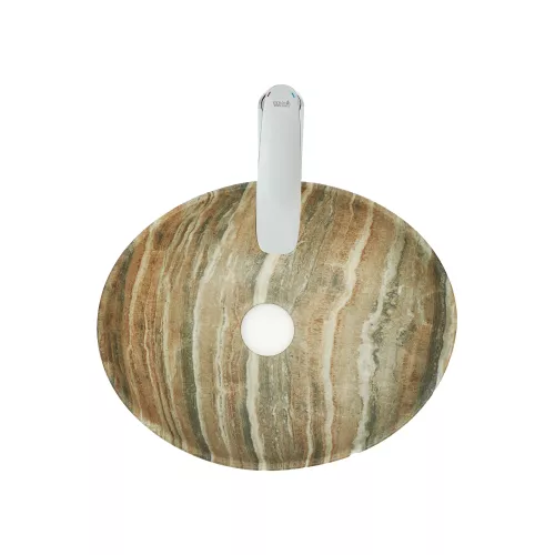 Раковина накладная WeltWasser SK ELBACH 3078, Выбрать цвет: Мрамор бежевая с серым, изображение 3