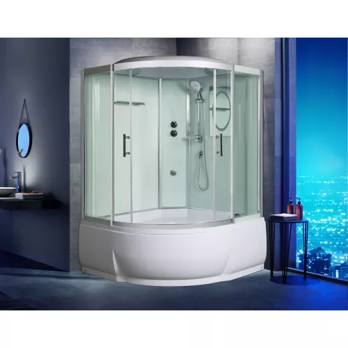 Душевая кабина WeltWasser WW500 EMMER 13555-2/12055-2/11055-2, Цвет стекла: прозрачное, Цвет профиля: Хром, Тип поддона: Высокий, Выбрать размер: 110x110, Внешний вид: без гидромассажа, изображение 2