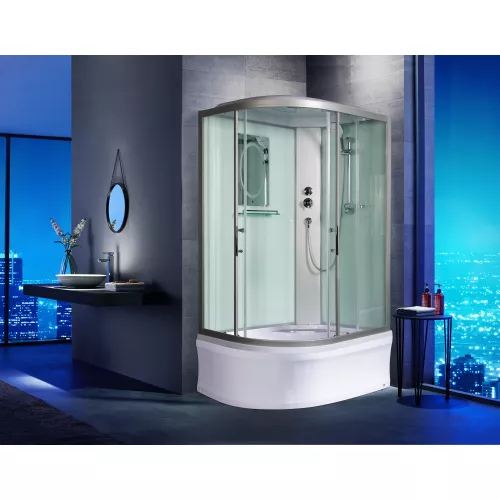 Душевая кабина WeltWasser WW500 HALLE 1202 L/R 120х90, Цвет стекла: прозрачное, Тип поддона: Высокий, Выбрать размер: 120х90, Внешний вид: без гидромассажа, Ориентация: правая, изображение 2