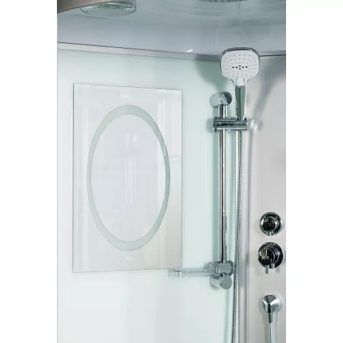 Душевая кабина WeltWasser WW500 HALLE, Цвет стекла: прозрачное, Цвет профиля: Хром, Тип поддона: Высокий, Выбрать размер: 80x80 , Внешний вид: без гидромассажа, изображение 7