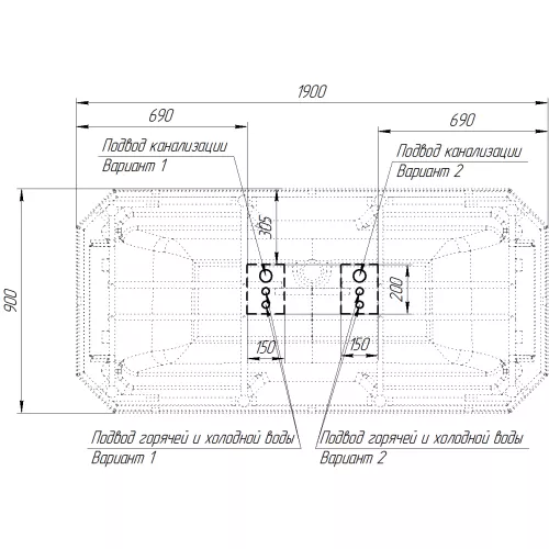 Ванна акриловая Radomir Fra Grande Фернандо 190х90 хром, Выбрать цвет: Хром, изображение 23