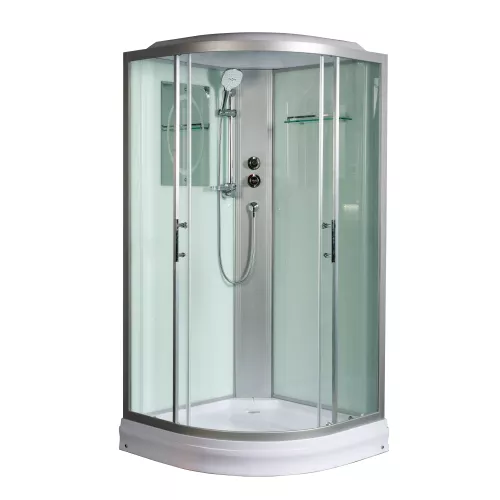 Душевая кабина WeltWasser WW500 WERRA, Цвет стекла: прозрачное, Цвет профиля: Хром, Тип поддона: Низкий, Выбрать размер: 80х80, Внешний вид: без гидромассажа, изображение 4