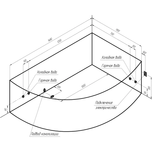 Ванна акриловая Radomir Алари 168х120 см, Ориентация: Правая, изображение 19